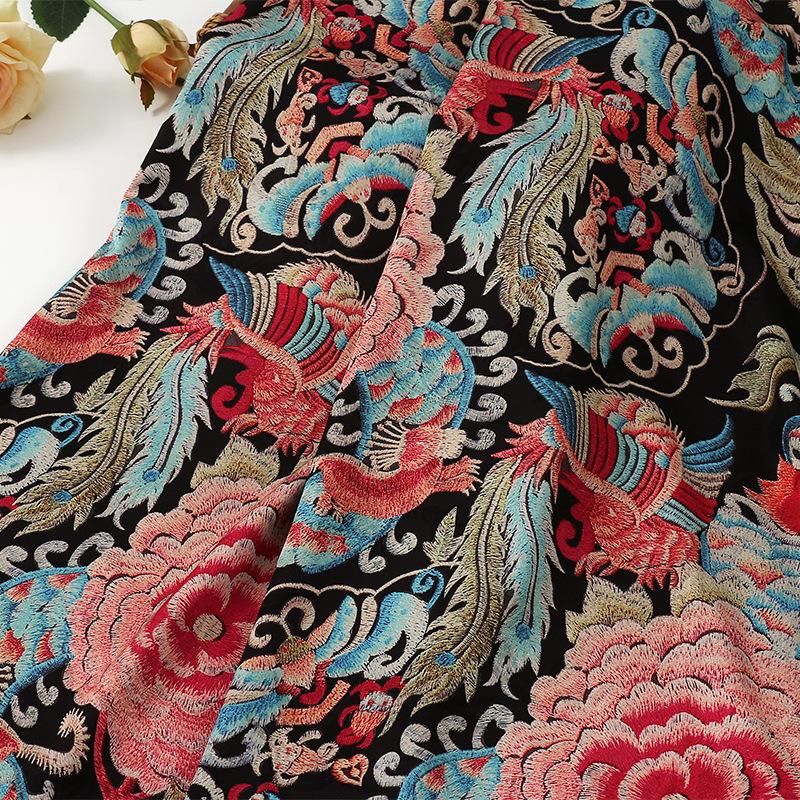 Satin Jacquard Fabric: 59"W Digital Print Shantung Silk - Upholstery, Costume, Decor