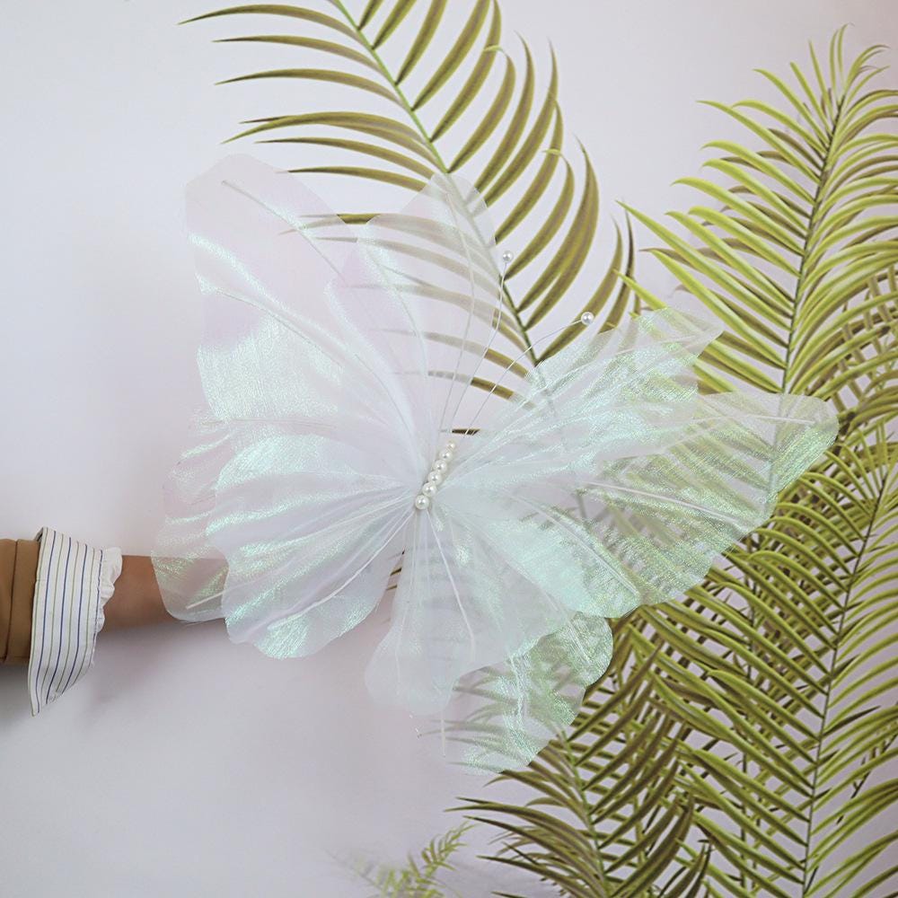 Large Silk Butterfly: Wedding Decor, Floral Centerpiece, Photo Booth Prop