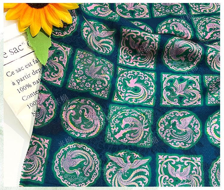 Rayon Jacquard Xiangyun Fabric: Luxury Chinese Dressmaking Material