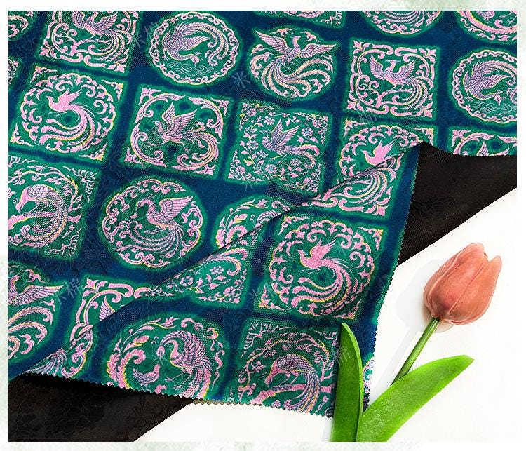 Rayon Jacquard Xiangyun Fabric: Luxury Chinese Dressmaking Material