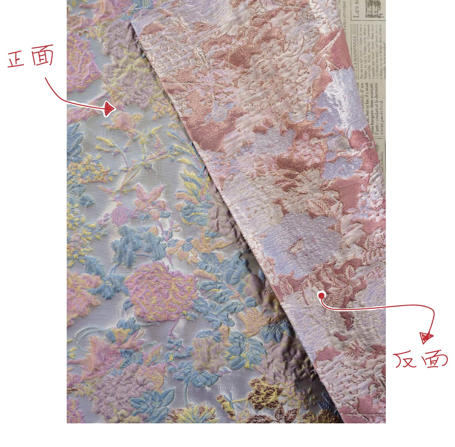 Floral Jacquard Fabric – Gold Embellished, 58" Wide