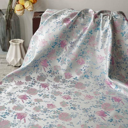 Floral Brocade Fabric, Luxury Woven Textile, Vintage Style Upholstery Craft Material, 55"Wide - Poppylollipop