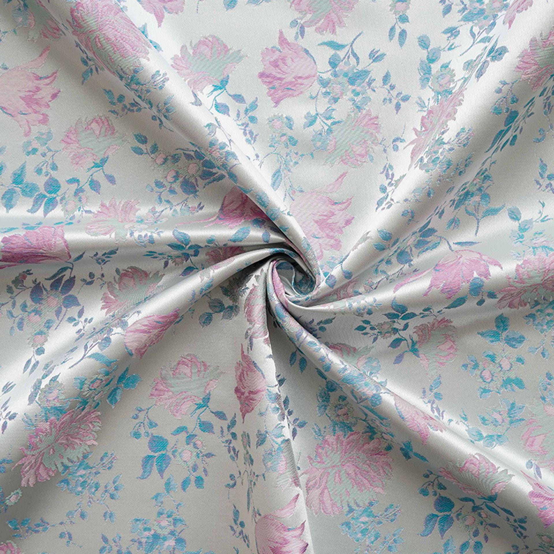 Floral Brocade Fabric, Luxury Woven Textile, Vintage Style Upholstery Craft Material, 55"Wide - Poppylollipop