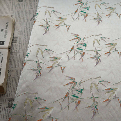 Song Brocade Bamboo Fabric, Chinese Jacquard Textile, Floral Pattern, Sewing Fabric (59" Wide)