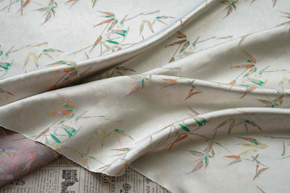 Song Brocade Bamboo Fabric, Chinese Jacquard Textile, Floral Pattern, Sewing Fabric (59" Wide)