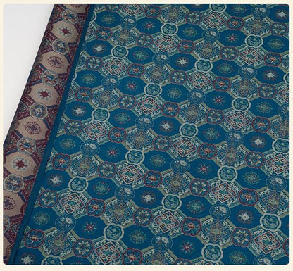 Dragon Brocade Fabric, Baoxiang Floral Pattern Textile, Traditional Jacquard Satin, Tibetan Mongolian Style Fabric, Luxury Upholstery Sewing - Poppylollipop