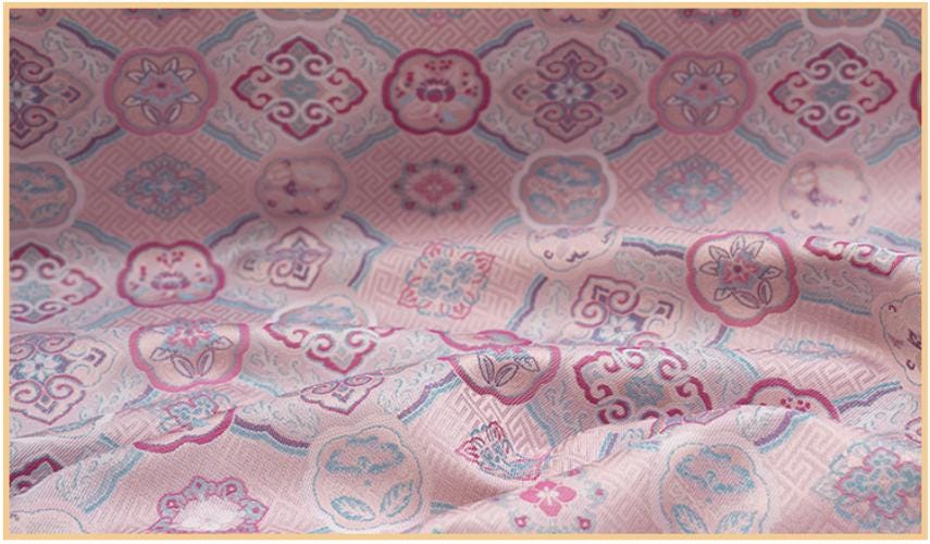 Dragon Brocade Fabric, Baoxiang Floral Pattern Textile, Traditional Jacquard Satin, Tibetan Mongolian Style Fabric, Luxury Upholstery Sewing - Poppylollipop