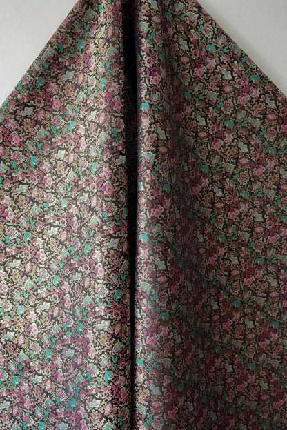 Multi - color Song Brocade Fabric with Golden Thread, Luxury Five - Color Treasure Jacquard for Sewing Design, Premium Textile by the Yard - Poppylollipop