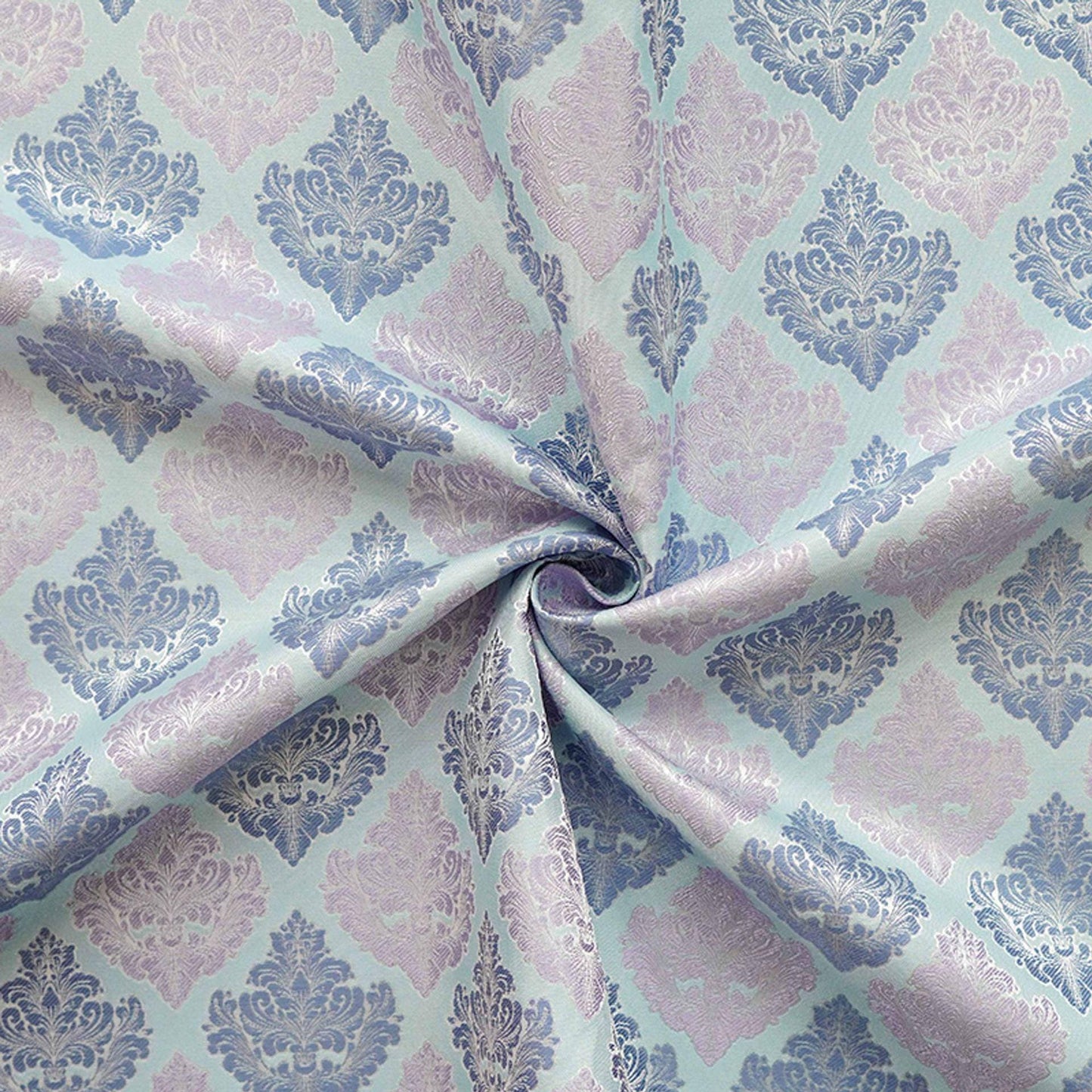 European Baroque Floral Fabric, Vintage Scroll Yarn - Dyed Jacquard, Luxury Brocade for Upholstery & Period Costumes, Heavyweight Textile - Poppylollipop