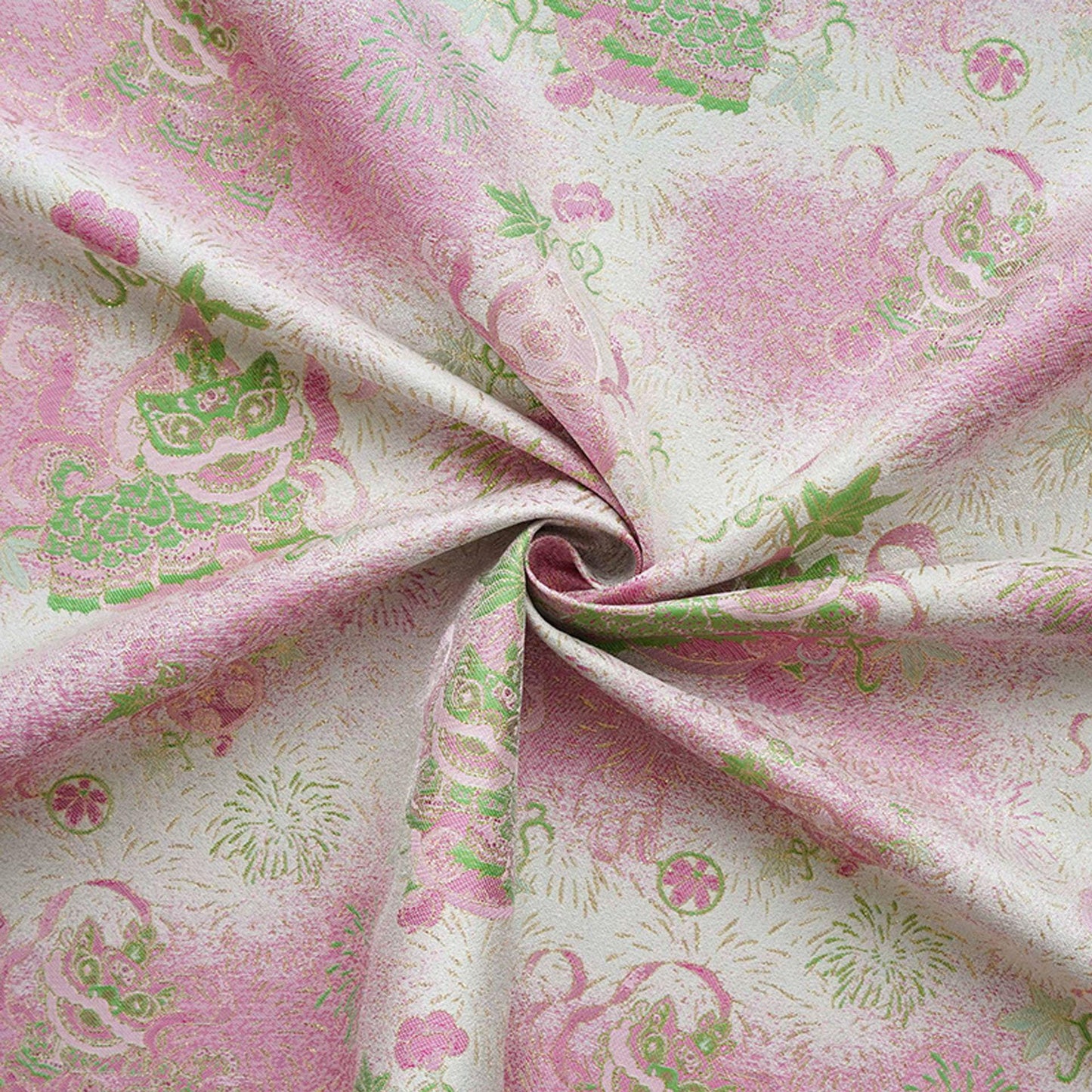 Luxury Song Dynasty Brocade Fabric, Golden Thread Jacquard Textile for Couture, Premium Oriental Silk Woven Material by the Yard - 1 Meter - Poppylollipop