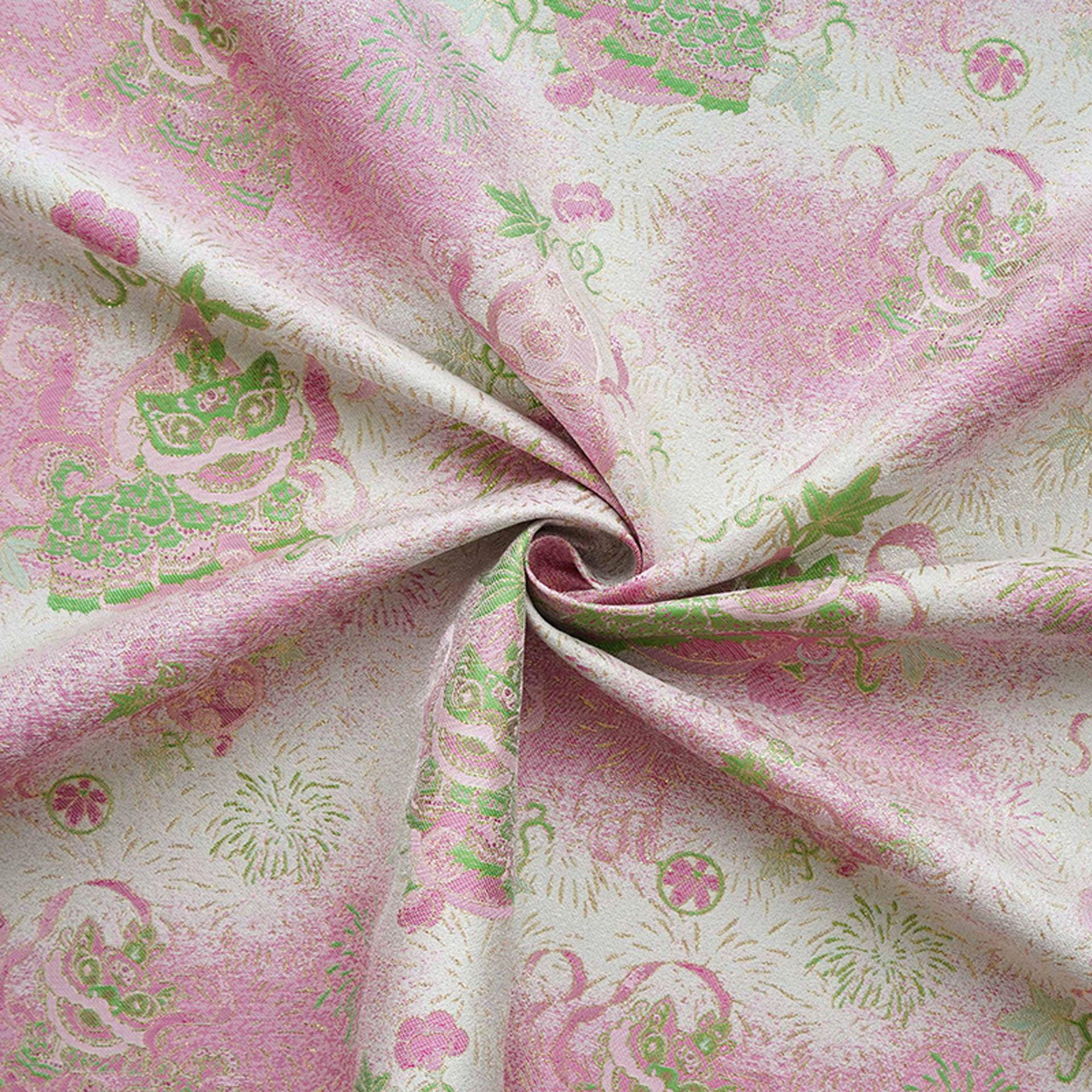 Luxury Song Dynasty Brocade Fabric, Golden Thread Jacquard Textile for Couture, Premium Oriental Silk Woven Material by the Yard - 1 Meter - Poppylollipop