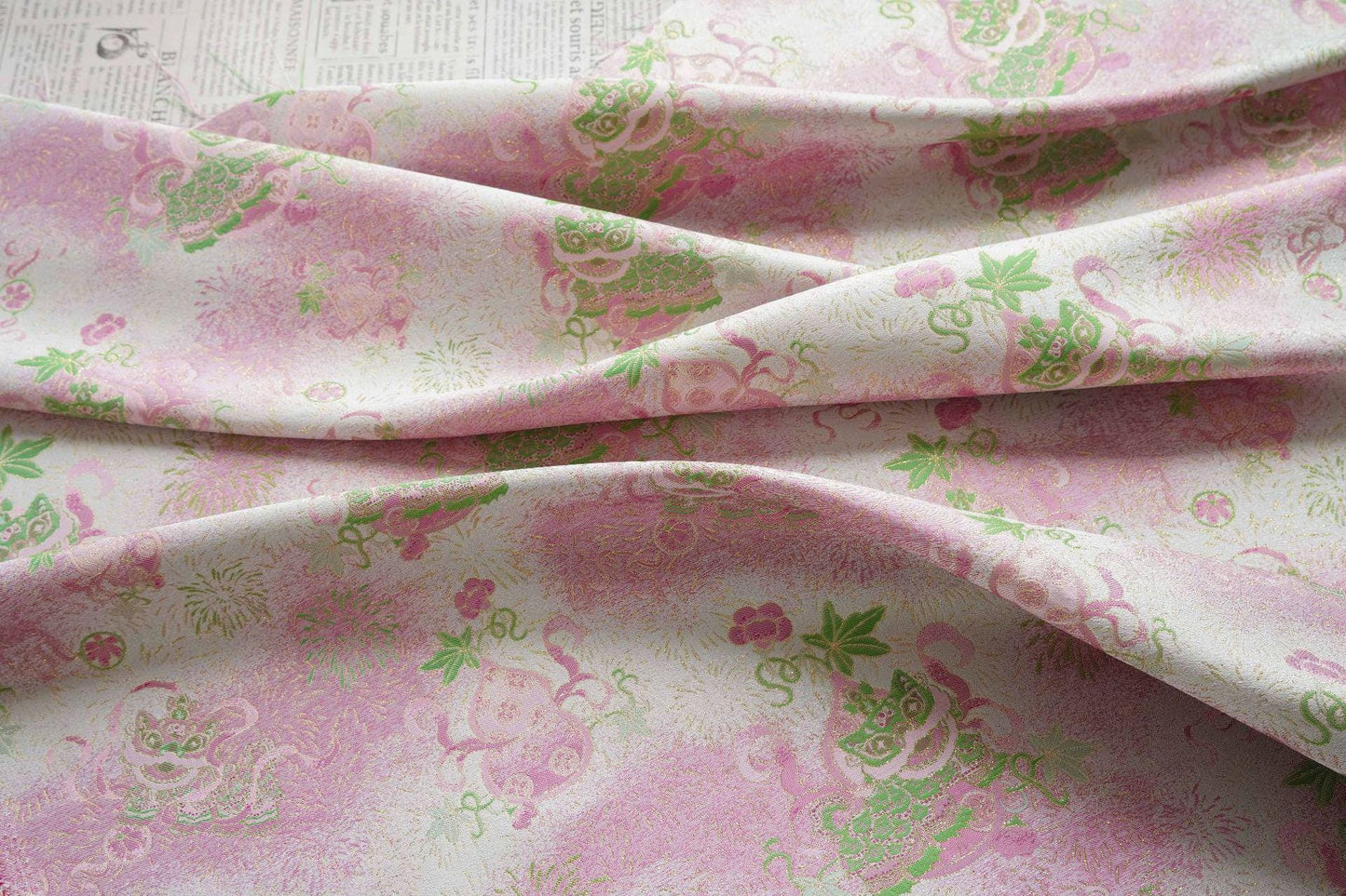 Luxury Song Dynasty Brocade Fabric, Golden Thread Jacquard Textile for Couture, Premium Oriental Silk Woven Material by the Yard - 1 Meter - Poppylollipop