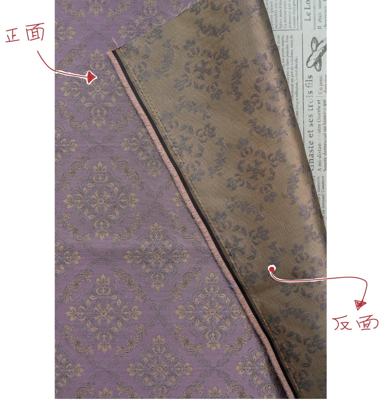 Rhombus Floral Brocade Fabric Rayon Silk Jacquard Damask Fabric Xianghua Pattern Textile for Costume Upholstery Cheongsam Craft Fabric - Poppylollipop