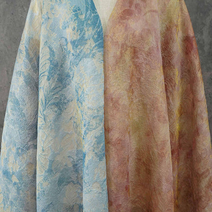 Chinese Jacquard Fabric Spring Summer Embossed Guangjin Brocade Textile – Traditional Hanfu Costume Craft Fabric, 55"Wide