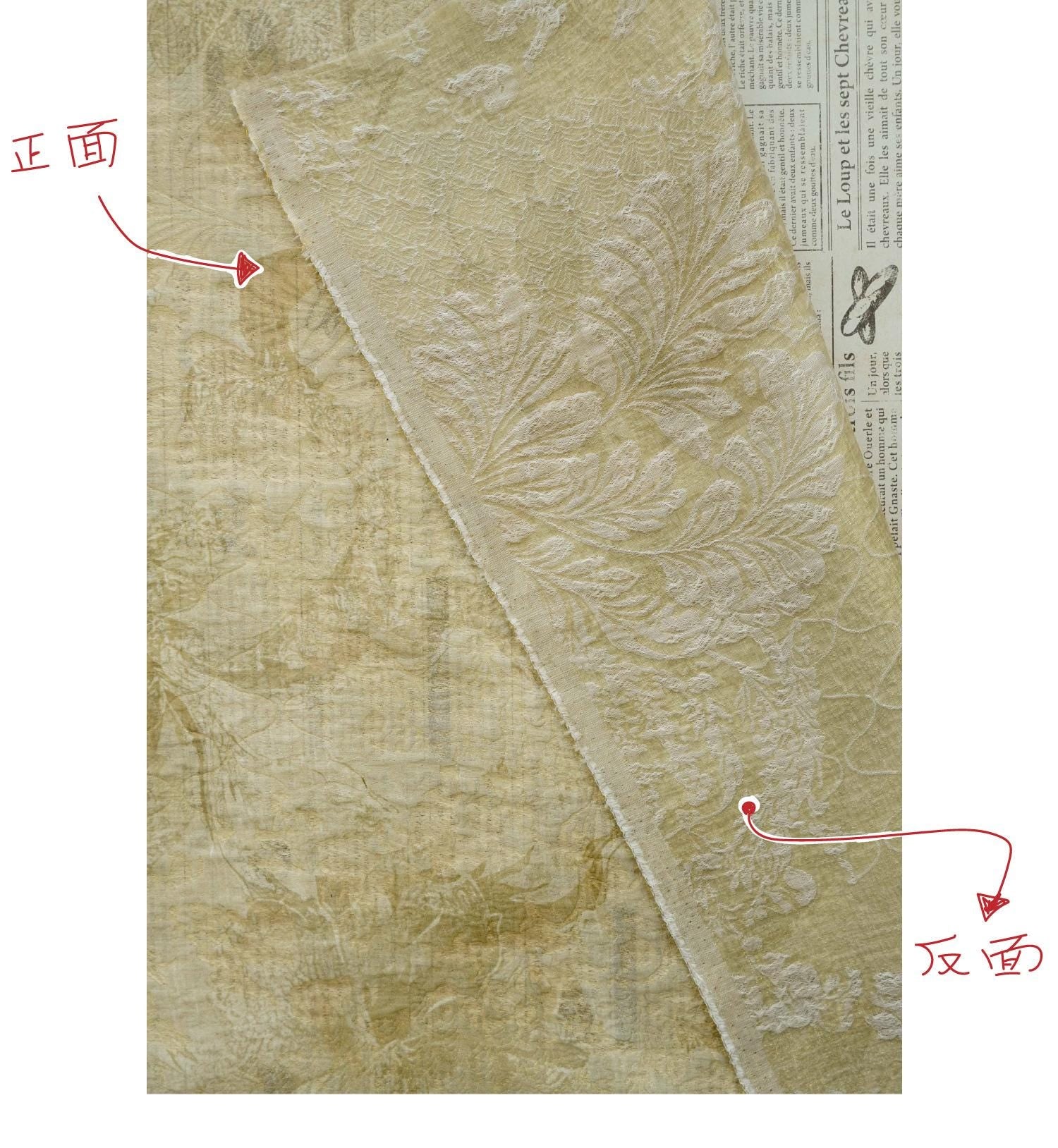 Chinese Jacquard Fabric Spring Summer Embossed Guangjin Brocade Textile – Traditional Hanfu Costume Craft Fabric, 55"Wide