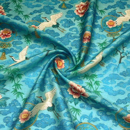 Tencel Jacquard Printed Fabric – Soft Breathable Floral Textile for Fashion, Dresses & DIY Sewing Projects
