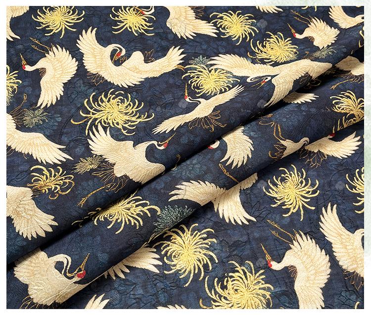 Tencel Jacquard Printed Fabric – Soft Breathable Floral Textile for Fashion, Dresses & DIY Sewing Projects