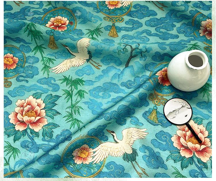 Tencel Jacquard Printed Fabric – Soft Breathable Floral Textile for Fashion, Dresses & DIY Sewing Projects