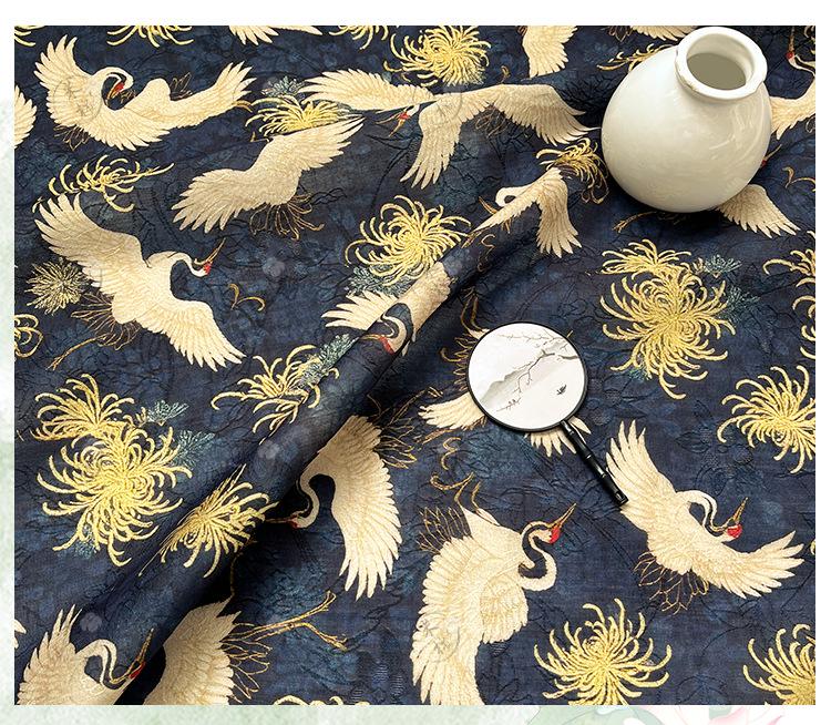 Tencel Jacquard Printed Fabric – Soft Breathable Floral Textile for Fashion, Dresses & DIY Sewing Projects