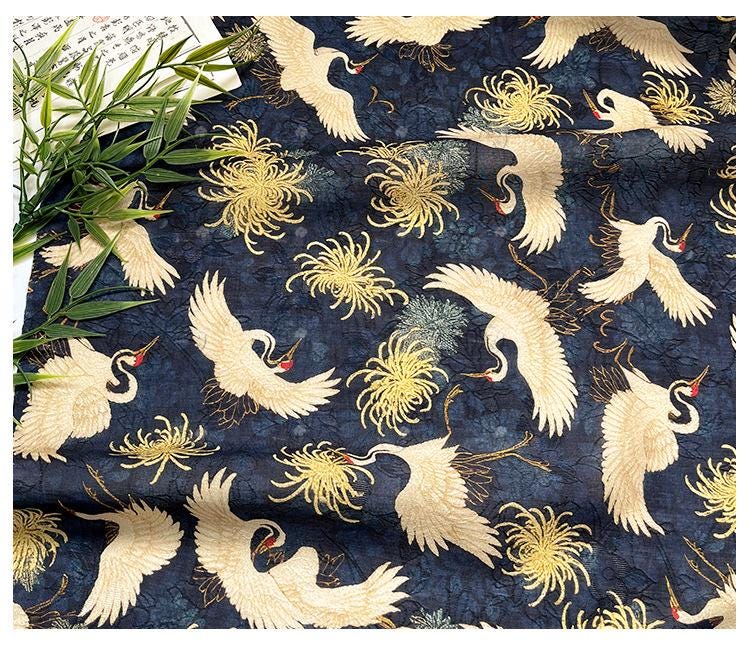 Tencel Jacquard Printed Fabric – Soft Breathable Floral Textile for Fashion, Dresses & DIY Sewing Projects