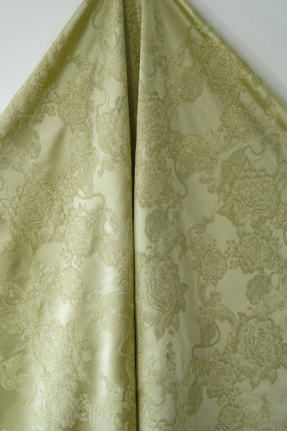Floral Jacquard Brocade Fabric | Macaron Colors | Rayon Gold Thread Satin | 57" Wide | Dress Lining Hanfu Bridal - Poppylollipop