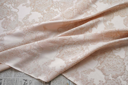 Floral Jacquard Brocade Fabric | Macaron Colors | Rayon Gold Thread Satin | 57" Wide | Dress Lining Hanfu Bridal - Poppylollipop