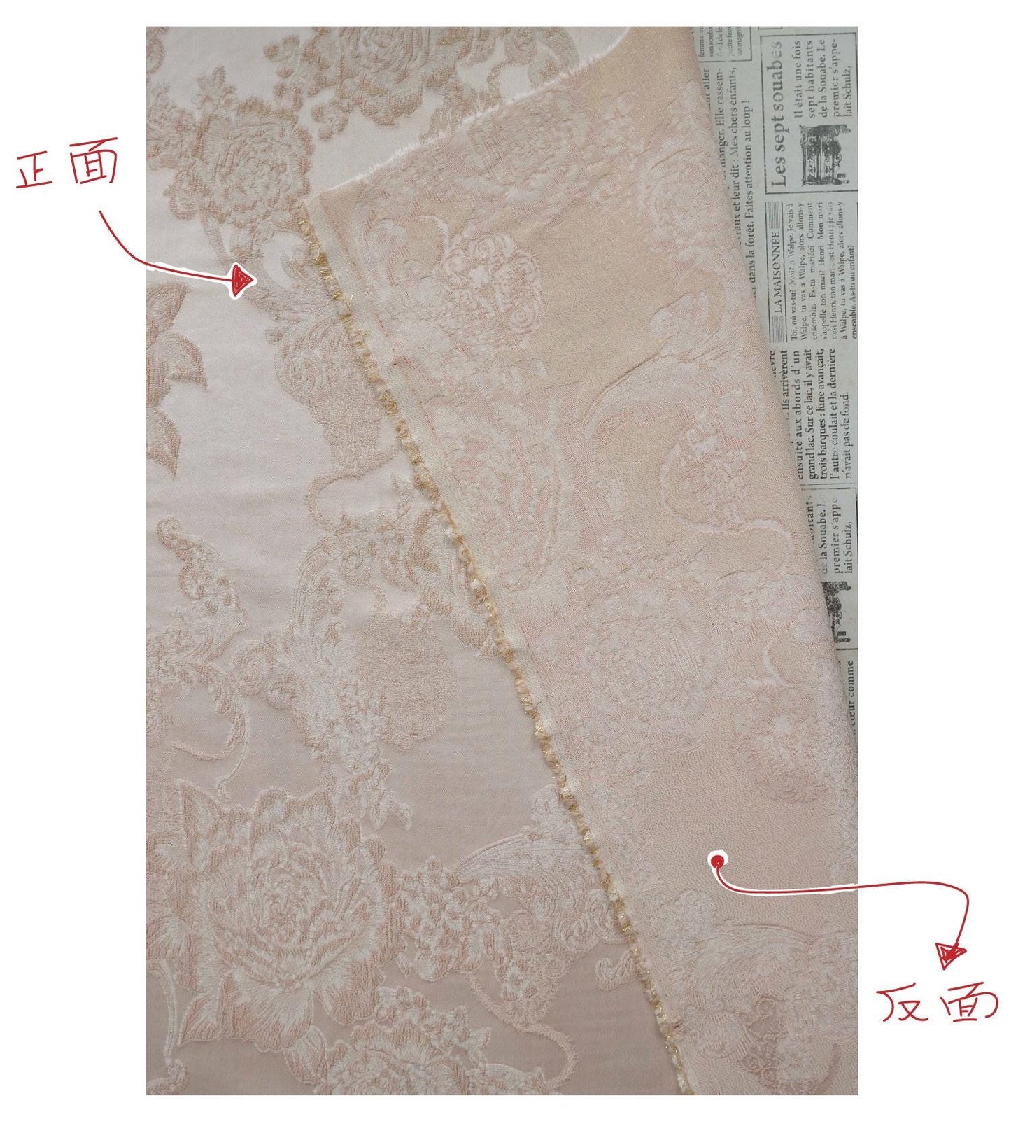 Floral Jacquard Brocade Fabric | Macaron Colors | Rayon Gold Thread Satin | 57" Wide | Dress Lining Hanfu Bridal - Poppylollipop