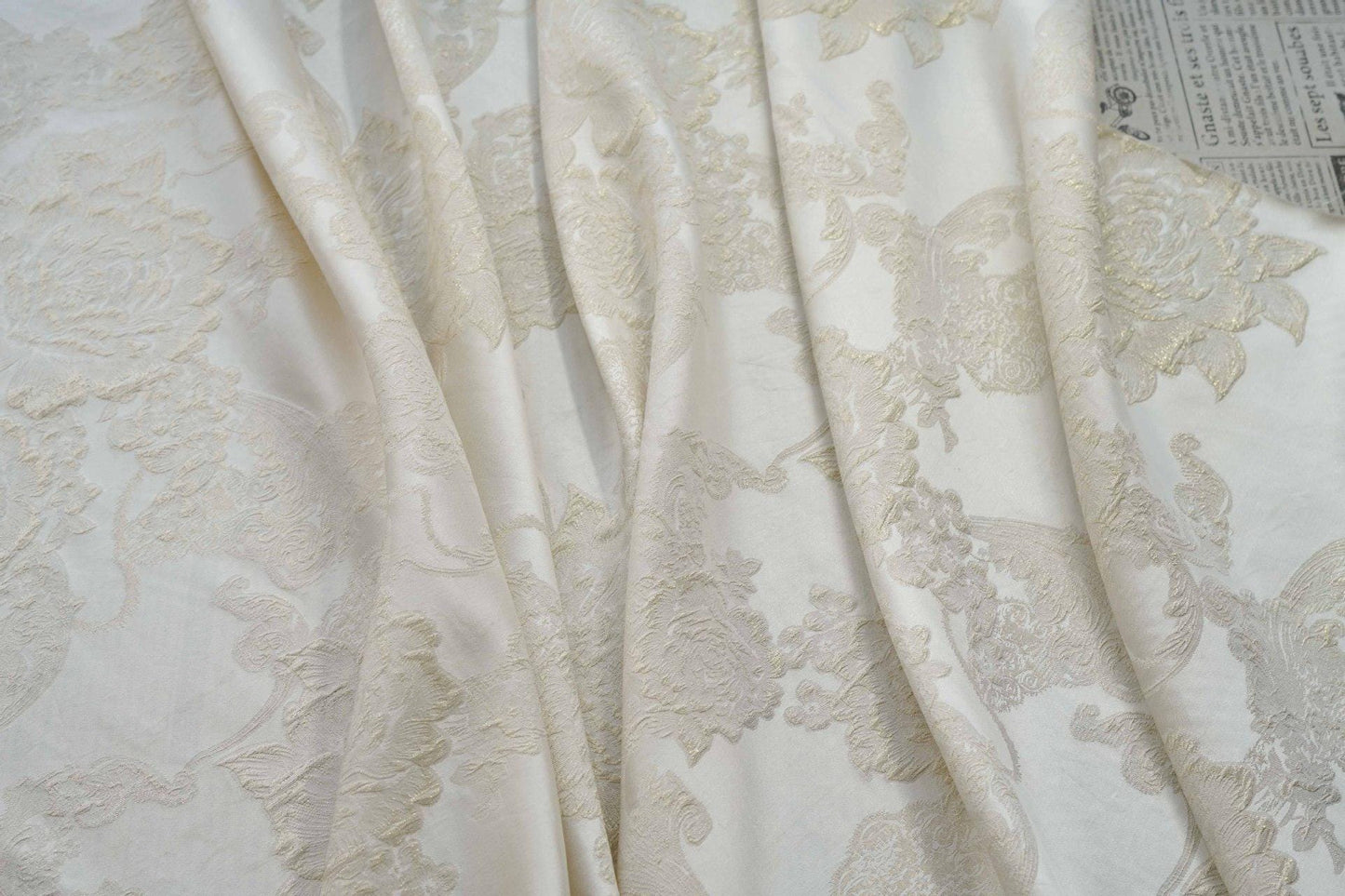 Floral Jacquard Brocade Fabric | Macaron Colors | Rayon Gold Thread Satin | 57" Wide | Dress Lining Hanfu Bridal - Poppylollipop