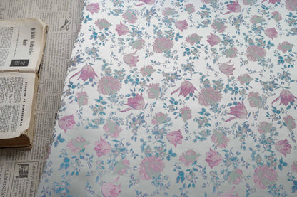 Floral Brocade Fabric, Luxury Woven Textile, Vintage Style Upholstery Craft Material, 55"Wide - Poppylollipop