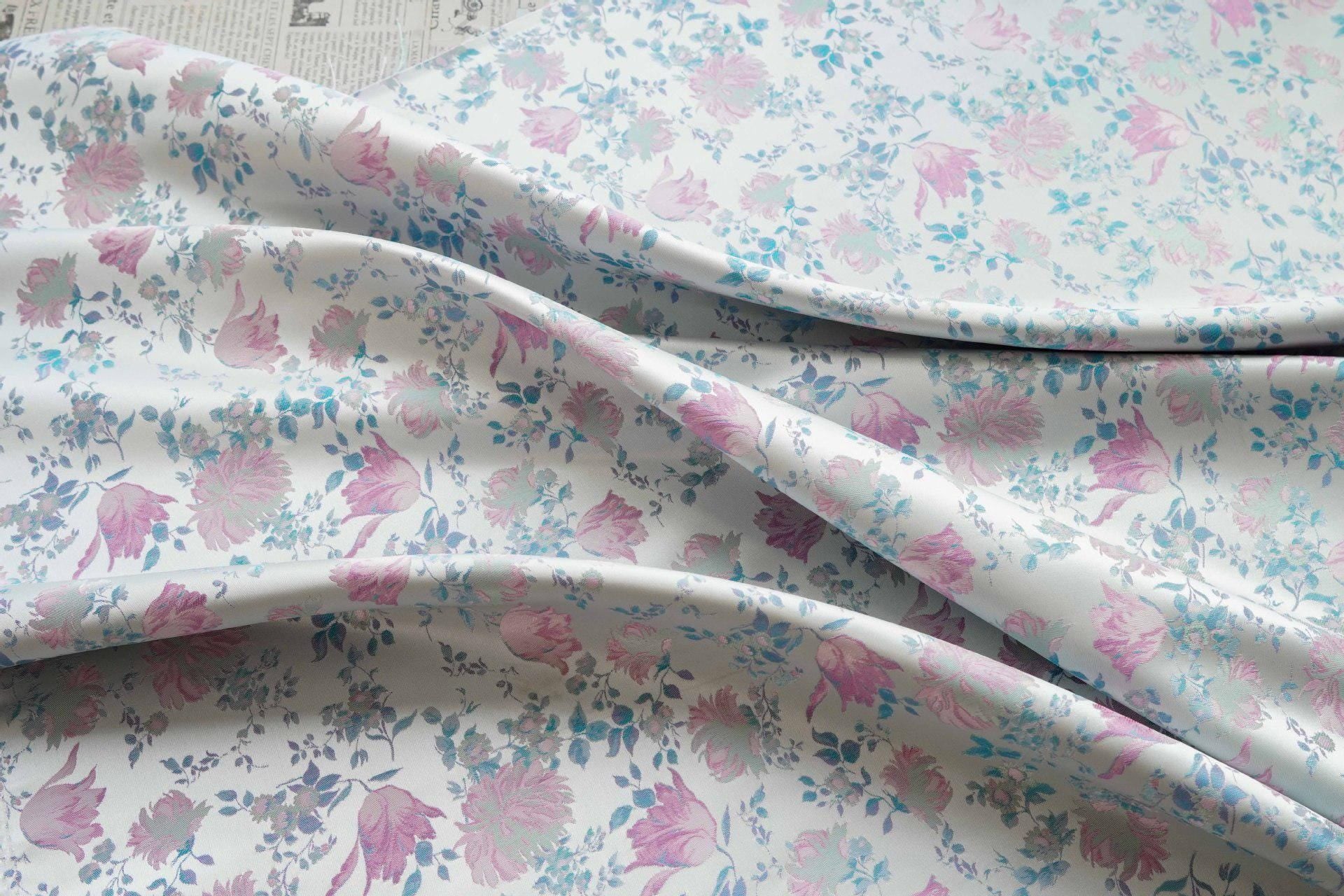 Floral Brocade Fabric, Luxury Woven Textile, Vintage Style Upholstery Craft Material, 55"Wide - Poppylollipop