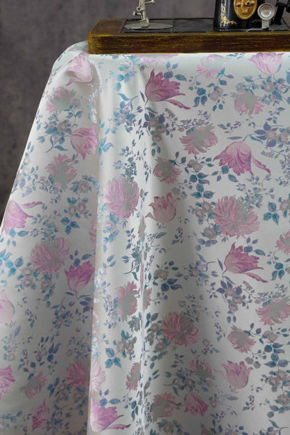 Floral Brocade Fabric, Luxury Woven Textile, Vintage Style Upholstery Craft Material, 55"Wide - Poppylollipop