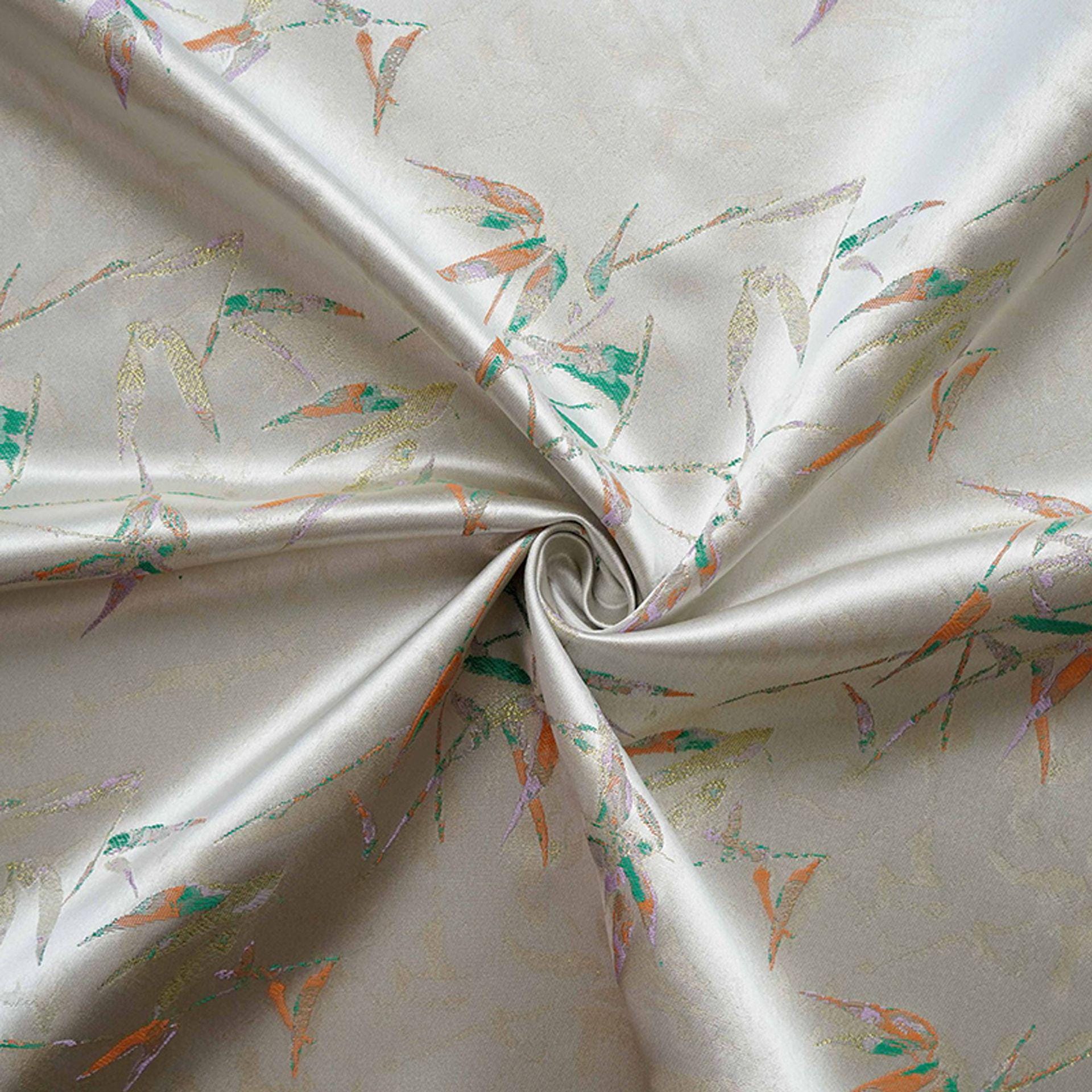 Song Brocade Bamboo Fabric, Chinese Jacquard Textile, Floral Pattern, Sewing Fabric (59" Wide)