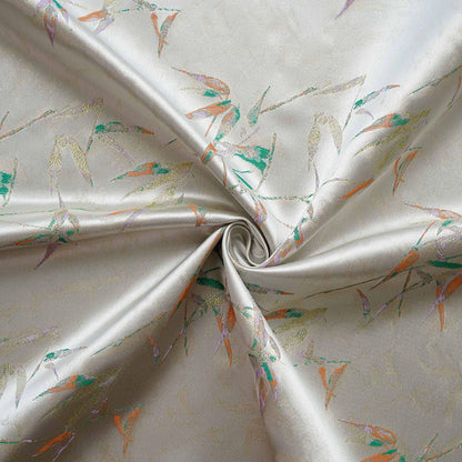 Song Brocade Bamboo Fabric, Chinese Jacquard Textile, Floral Pattern, Sewing Fabric (59" Wide)