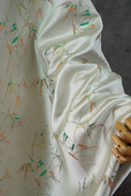 Song Brocade Bamboo Fabric, Chinese Jacquard Textile, Floral Pattern, Sewing Fabric (59" Wide)