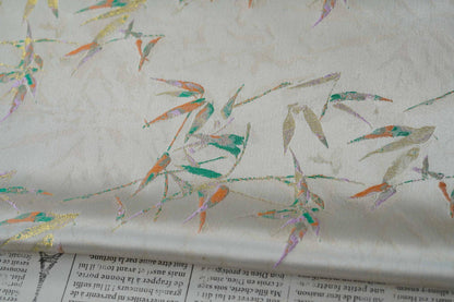 Song Brocade Bamboo Fabric, Chinese Jacquard Textile, Floral Pattern, Sewing Fabric (59" Wide)