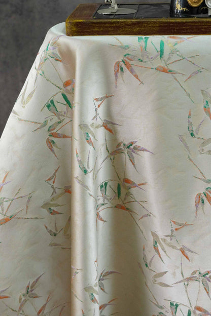Song Brocade Bamboo Fabric, Chinese Jacquard Textile, Floral Pattern, Sewing Fabric (59" Wide)