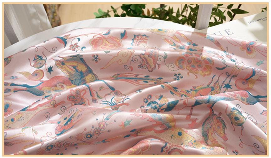 Song Brocade Jacquard Fabric, Chinese Horse Pattern Textile, Luxury Woven Fabric, Vintage Oriental Brocade, Sewing Upholstery Craft Fabric