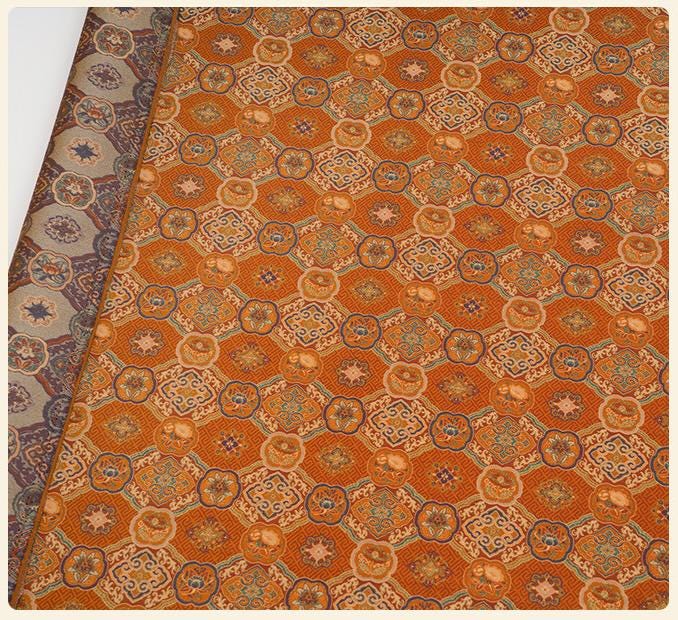 Dragon Brocade Fabric, Baoxiang Floral Pattern Textile, Traditional Jacquard Satin, Tibetan Mongolian Style Fabric, Luxury Upholstery Sewing - Poppylollipop