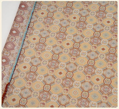 Dragon Brocade Fabric, Baoxiang Floral Pattern Textile, Traditional Jacquard Satin, Tibetan Mongolian Style Fabric, Luxury Upholstery Sewing - Poppylollipop