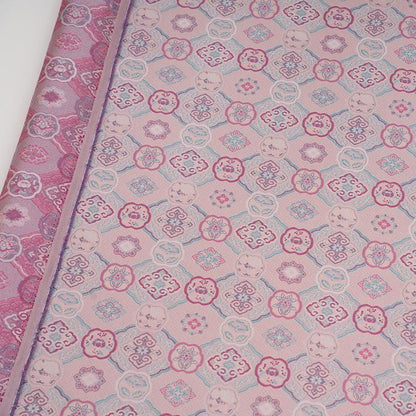 Dragon Brocade Fabric, Baoxiang Floral Pattern Textile, Traditional Jacquard Satin, Tibetan Mongolian Style Fabric, Luxury Upholstery Sewing - Poppylollipop
