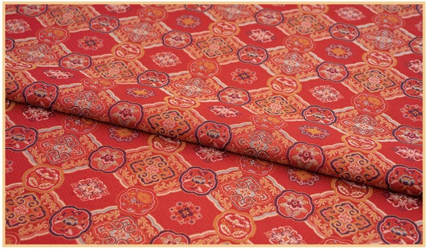 Dragon Brocade Fabric, Baoxiang Floral Pattern Textile, Traditional Jacquard Satin, Tibetan Mongolian Style Fabric, Luxury Upholstery Sewing - Poppylollipop