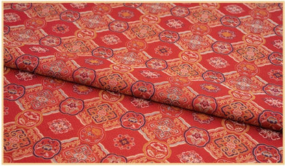 Dragon Brocade Fabric, Baoxiang Floral Pattern Textile, Traditional Jacquard Satin, Tibetan Mongolian Style Fabric, Luxury Upholstery Sewing - Poppylollipop