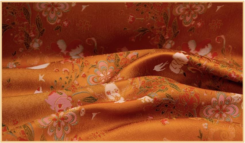 Floral Animal Jacquard Fabric Cute Pet Pattern Brocade Textile Damask Fabric Upholstery Costume Cheongsam Fabric Luxury Decorative Fabric