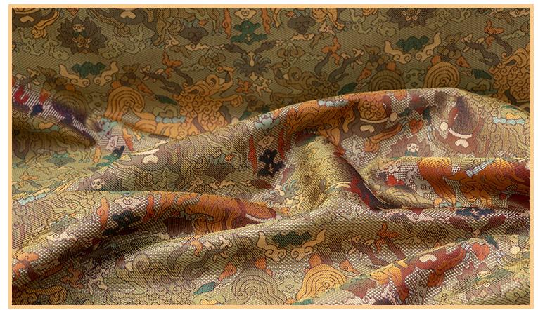 Dunhuang Iridescent Shu Gauze Fabric | Color Shifting Rayon Brocade | Double Sided | 59" Wide | Chinese Vintage Decor - Poppylollipop