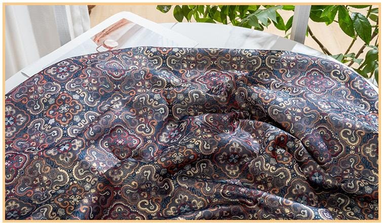 Dunhuang Iridescent Shu Gauze Fabric | Color Shifting Rayon Brocade | Double Sided | 59" Wide | Chinese Vintage Decor - Poppylollipop