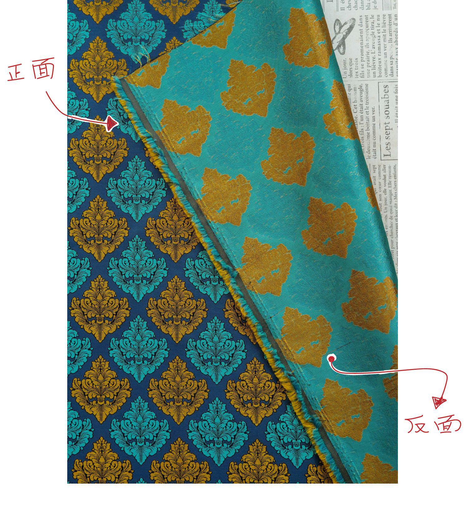 European Baroque Floral Fabric, Vintage Scroll Yarn - Dyed Jacquard, Luxury Brocade for Upholstery & Period Costumes, Heavyweight Textile - Poppylollipop