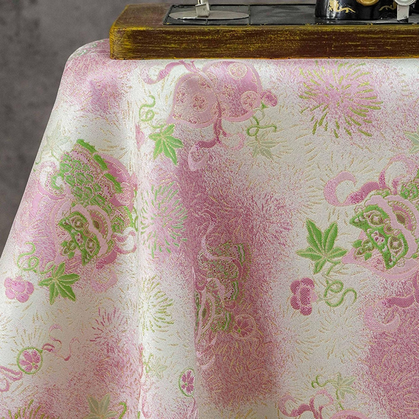 Luxury Song Dynasty Brocade Fabric, Golden Thread Jacquard Textile for Couture, Premium Oriental Silk Woven Material by the Yard - 1 Meter - Poppylollipop