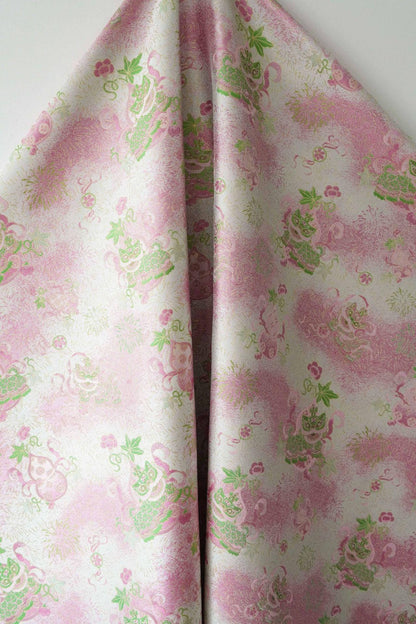 Luxury Song Dynasty Brocade Fabric, Golden Thread Jacquard Textile for Couture, Premium Oriental Silk Woven Material by the Yard - 1 Meter - Poppylollipop