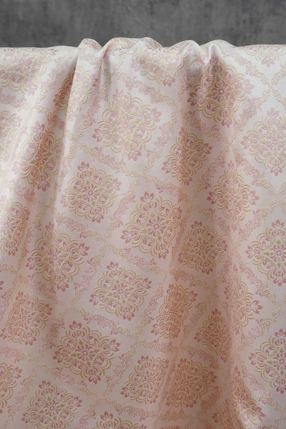 Rhombus Floral Brocade Fabric Rayon Silk Jacquard Damask Fabric Xianghua Pattern Textile for Costume Upholstery Cheongsam Craft Fabric - Poppylollipop