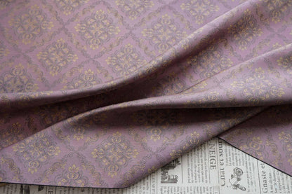 Rhombus Floral Brocade Fabric Rayon Silk Jacquard Damask Fabric Xianghua Pattern Textile for Costume Upholstery Cheongsam Craft Fabric - Poppylollipop